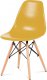 Plastová jídelní židle CT-758 YEL, žlutá/masiv buk