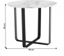 Kulatý konferenční stolek SALINO, bílý mramor/černý kov