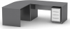 Kancelářský psací stůl  RIOMA TYP 17, grafit/bílá
