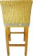 Ratanová barová židle CLAUDIA Z027, přírodní/mahagon