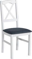 NIEL 11 (NILO 11)-jídelní židle BÍLÁ / látka tmavě šedá č.8*** - kolekce "DRE" (K150)
