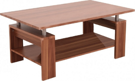 Konferenční stolek ROKO, světlý ořech/stříbrná
