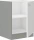 Kuchyňská skříňka Bolzano 60 D 1F BB bílý lesk/šedá