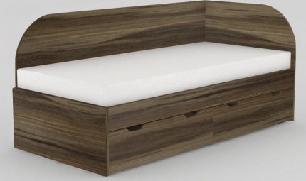 Dětská postel REA GARY 90x200 s úložným prostorem, pravá, OřECH ROCKPILE