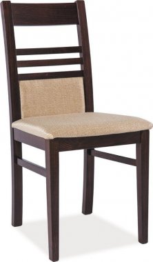 Jídelní čalouněná židle GL-17 tmavý ořech/béžová