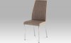 Jídelní židle DCH-352 CAP2 - cappuccino látka + koženka / chrom