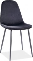 Jídelní židle FOKS VELVET černá/černý kov