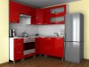 Horní kuchyňská skříňka Natanya KL902W výklopná, červený lesk/sklo