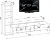 Televizní stolek s regálem SHENDI sapphire/bílá