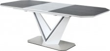 Rozkládací jídelní stůl VALERIO CERAMIC šedá/bílý mat