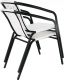 Stohovatelná záhradní židle BERGOLA, bílá/černý kov
