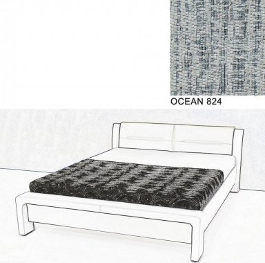 Čalouněná postel AVA CHELLO 180x200, OCEAN 824