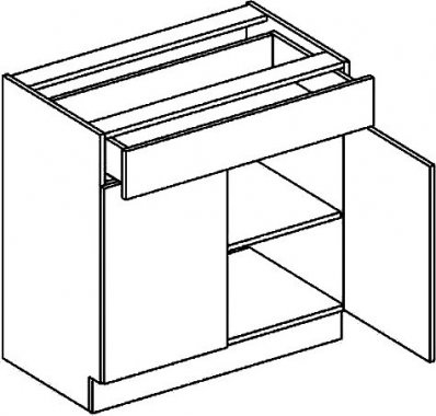 Spodní kuchyňská skříňka CLAUDIE D80/S1, sonoma