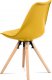 Jídelní židle, žlutý plast+ekokůže, nohy masiv buk + rám černý kov CT-805 YEL