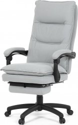 Kancelářské židle s podnožkou, světle šedá látka, PC mechanismus s aretací KA-Y350 SIL