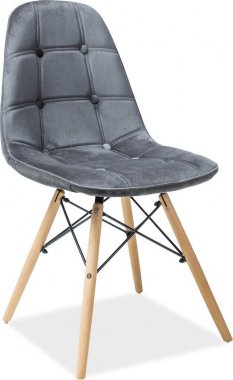 Jídelní židle AXEL III šedá aksamit/buk