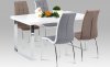 Jídelní stůl 150x90 cm, chrom / bílý lesk A880 WT