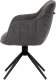Židle jídelní a konferenční, tmavě šedá látka, černé kovové nohy, otočná P90°+ L 90° s vratným mechanismem - funkce rese HC-536 GREY2
