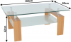 Konferenční stolek LIBOR NEW, buk/sklo