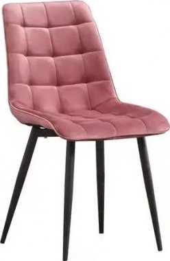 Jídelní židle TRIX antique růžová/černý kov