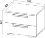 Ložnice LAGUNA 2 set 1 dub sonoma/bílý lesk (postel 160 + skříň 3D + 2 x noční stolek )