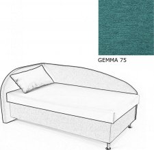 Čalouněná postel AVA NAVI, s úložným prostorem, 120x200, levá, GEMMA 75