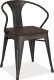 Jídelní kovová židle ALVA tmavý ořech/grafit