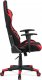 Kancelářská židle, červená ekokůže + černá látka, houpací mech., plastový kříž KA-V608 RED