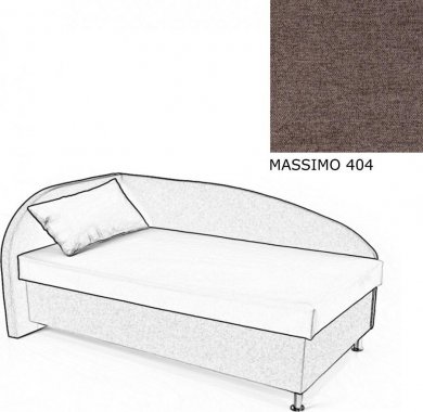 Čalouněná postel AVA NAVI, s úložným prostorem, 120x200, levá, MASSIMO 404