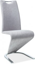 H-090 židle látka světle šedá/chrom  (H090SZ) kolekce  (S) (K150-E)