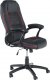 Kancelářská židle, ekokůže černá / červený lem, PORSHE