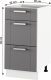 Spodní kuchyňská skříňka JULIA TYP 53 se šuplíky, tmavě šedá/bílá