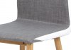 Designová jídelní židle WC-1513B BR2 hnědá látka, boky bílá ekokůže/masiv