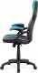 Kancelářská židle, černá ekokůže+modrá látka MESH, houpací mech, plast kříž KA-N662 BLUE