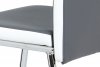 Jídelní židle DCL-403 GREY, ekokůže šedá/bílý bok/chrom