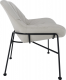 Designová jídelní židle KALIFA, látka s efektem broušené kůže, béžová/černý kov