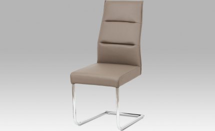 Jídelní židle WE-5033 CAP1 chrom / koženka cappuccino