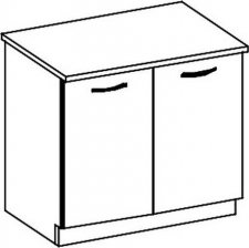 Spodní kuchyňská skříňka CHAMONIX II D80, 2-dveřová