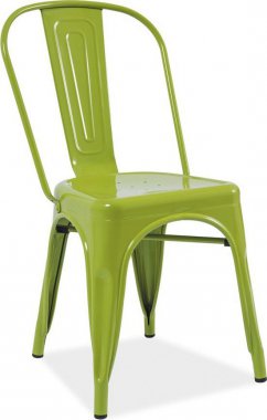 Jídelní kovová židle LOFT zelená