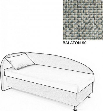 Čalouněná postel AVA NAVI, s úložným prostorem, 90x200, levá, BALATON 90