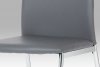 Jídelní židle DCL-419 GREY, koženka šedá / chrom
