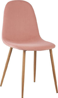 Jídelní židle LEGA, růžová Velvet látka/buk