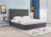 Čalouněná postel NADIA 160x200, s úložným prostorem, tmavě šedá