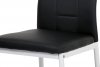 Jídelní židle AC-1230 BK koženka černá / bílý lak
