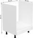 Spodní kuchyňská skříňka AURORA D60ZK pro vestavnou troubu, bílá lesk