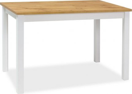 Jídelní stůl ADAM 120x68, dub wotan/bílá mat