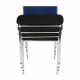 Konferenční židle ALTAN stohovatelná, modrá/černá/chrom