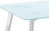 Konferenční stolek GCT-530 WT, 120x65x45 cm, bílé sklo / chrom