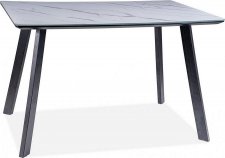 Jídelní stůl SAMUEL 120x80, mramor/černý kov