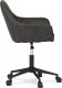 Pracovní židle, potah černá vintage látka, výškově nastavitelná, černý kovový kříž KA-J403 BK3